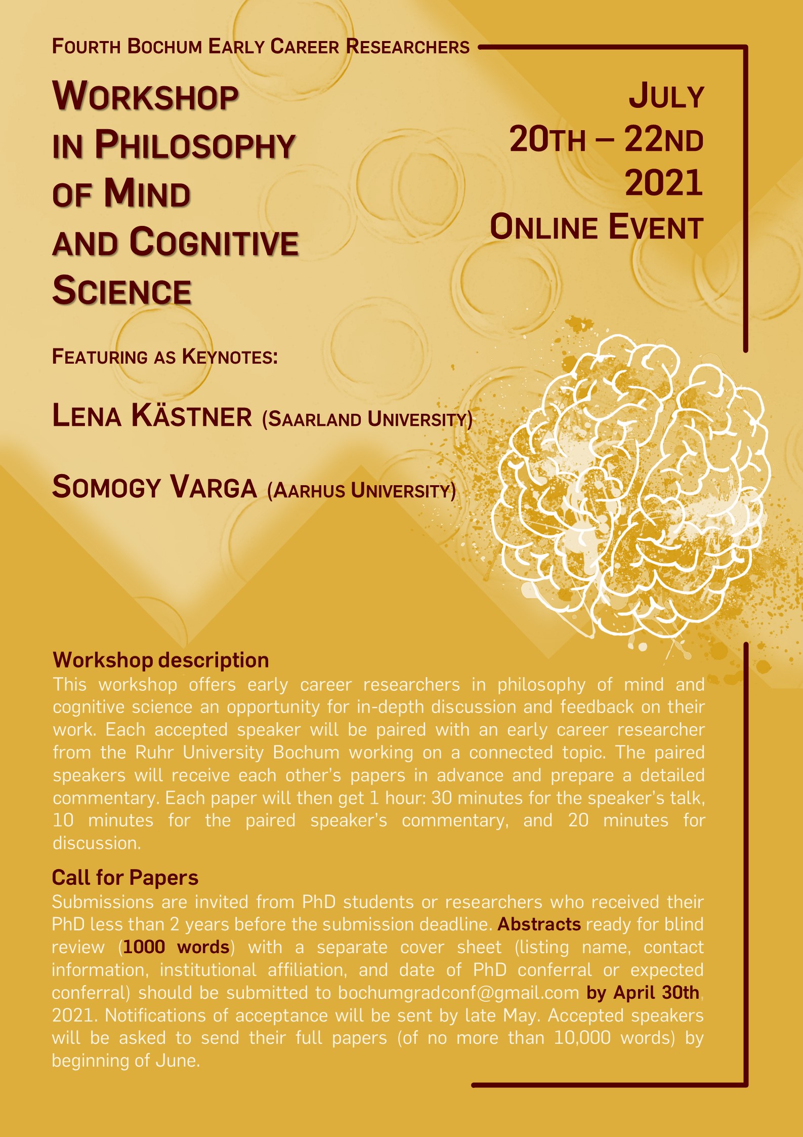 Fourth Bochum Early Career Researchers Workshop in Philosophy of Mind and Cognitive Science
