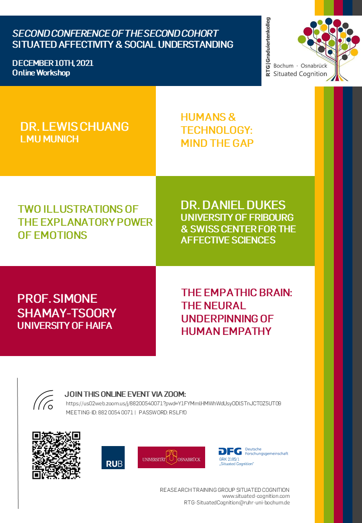 Second Conference of the Second Cohort of the RTG ‘Situated Cognition’