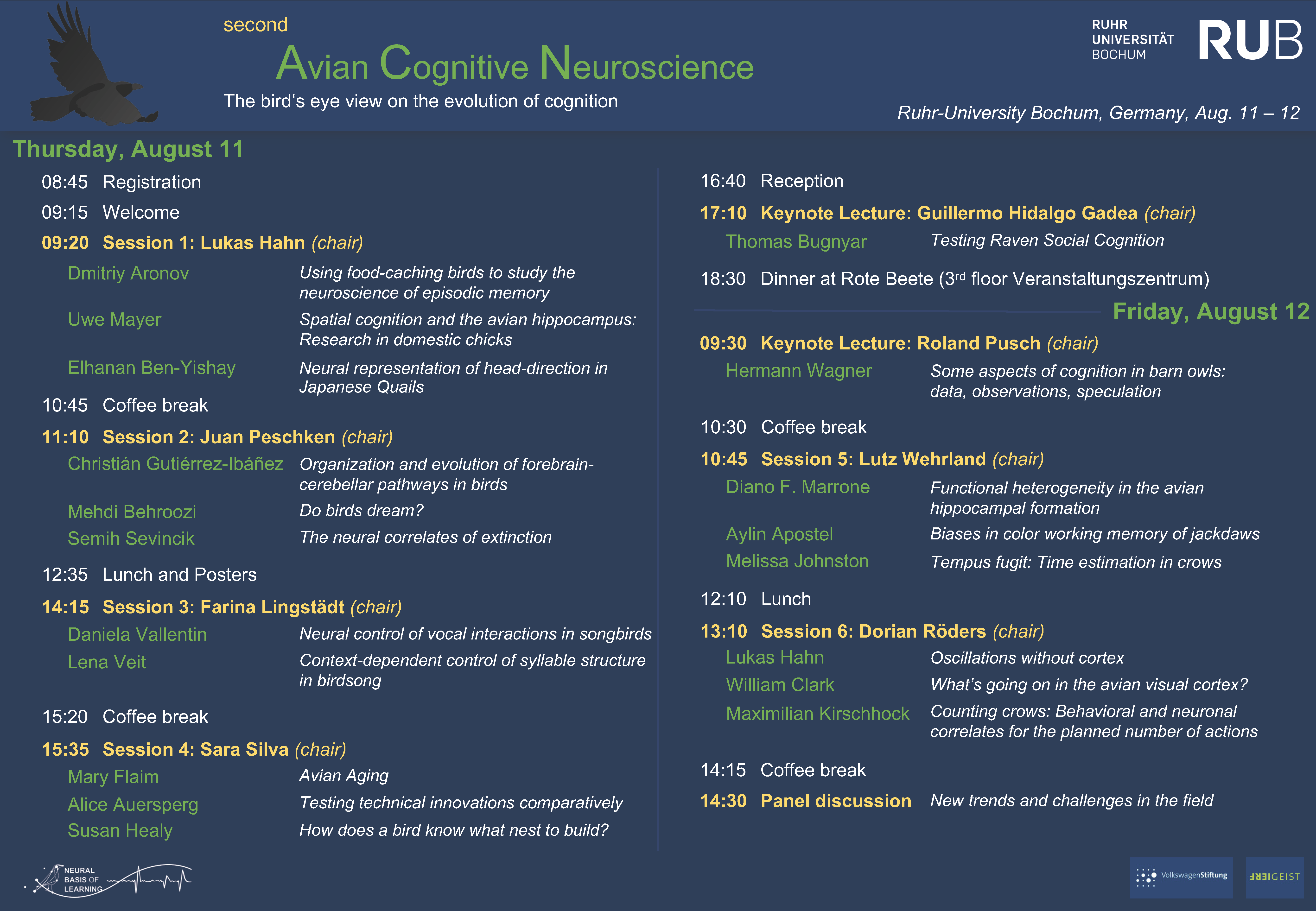 Avian Cognitive Neuroscience Conference